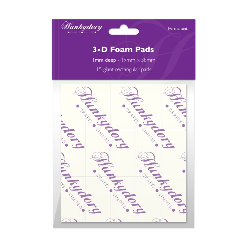 HD Foam Pads - 1mm Deep - Size 19mm x 38mm